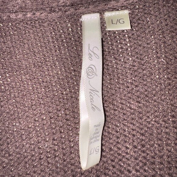 Knitted Chocolate Cardigan LG - Picture 4 of 5